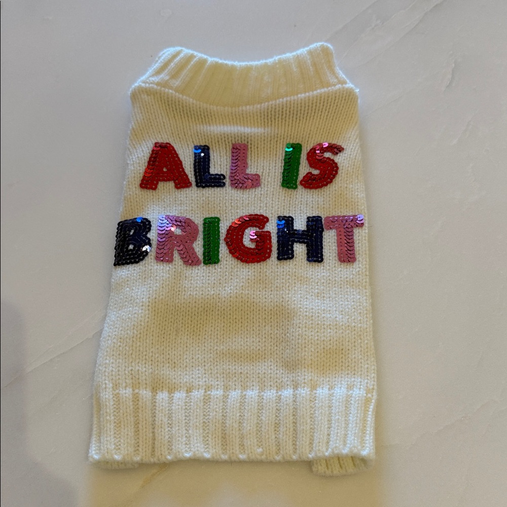 Colorful Sequin Dog Sweater